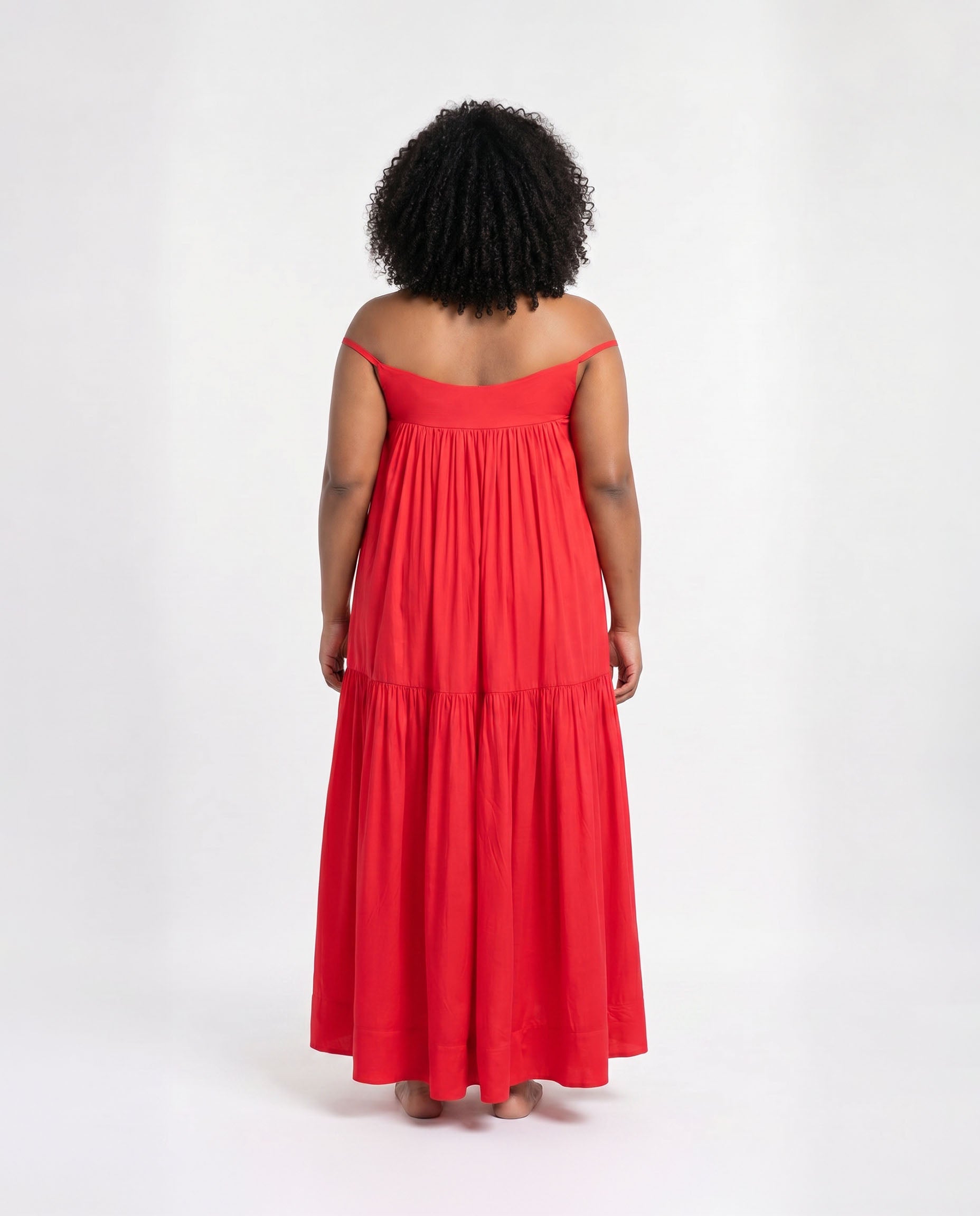 Scarlet Off-Shoulder Maxi Dress