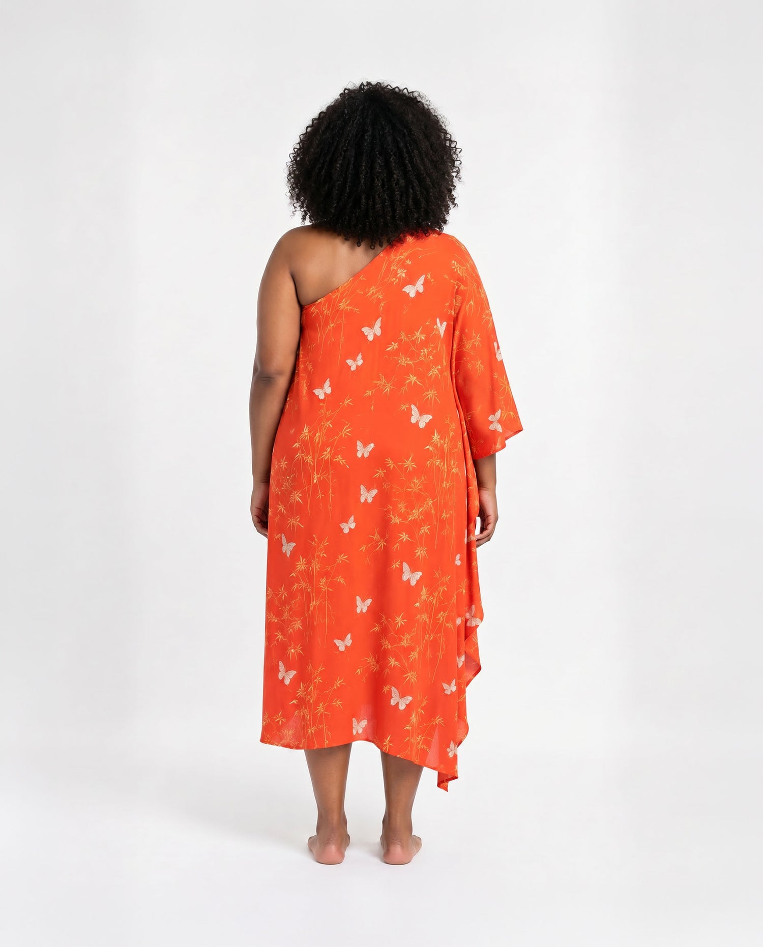 Flutter One-Shoulder Dress