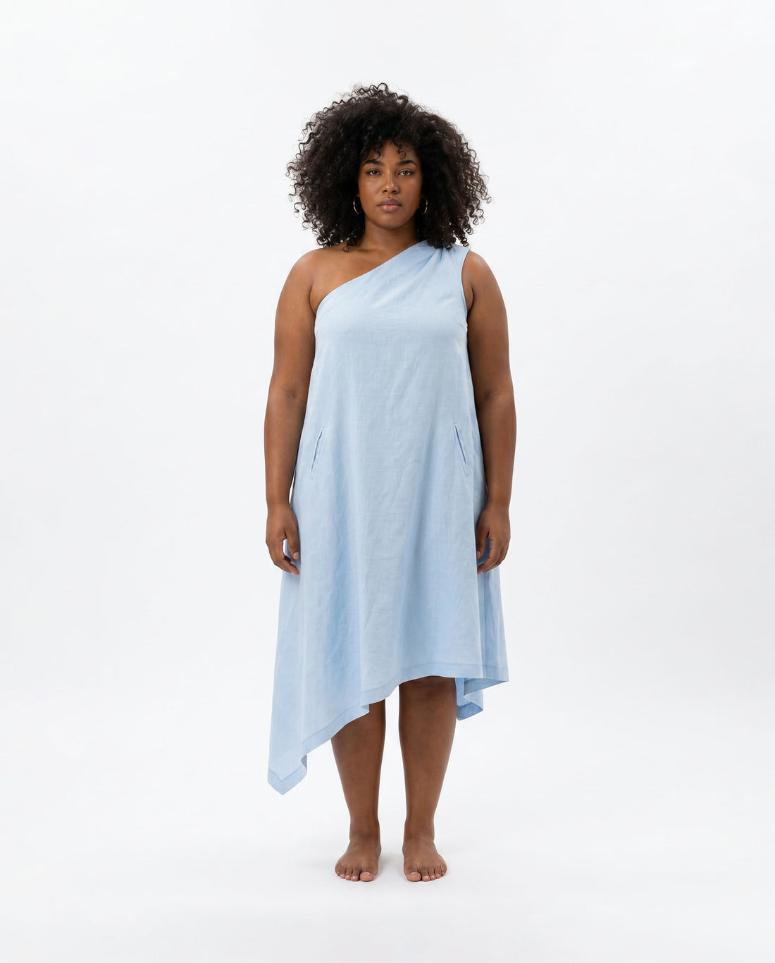 Sky Mist One-Shoulder Dress