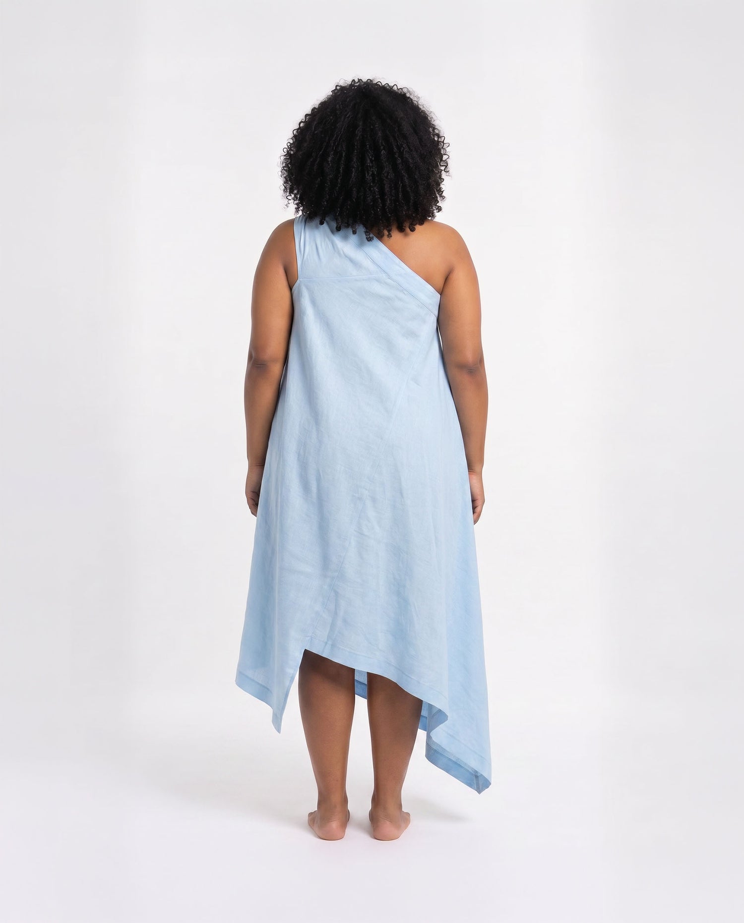 Sky Mist One-Shoulder Dress