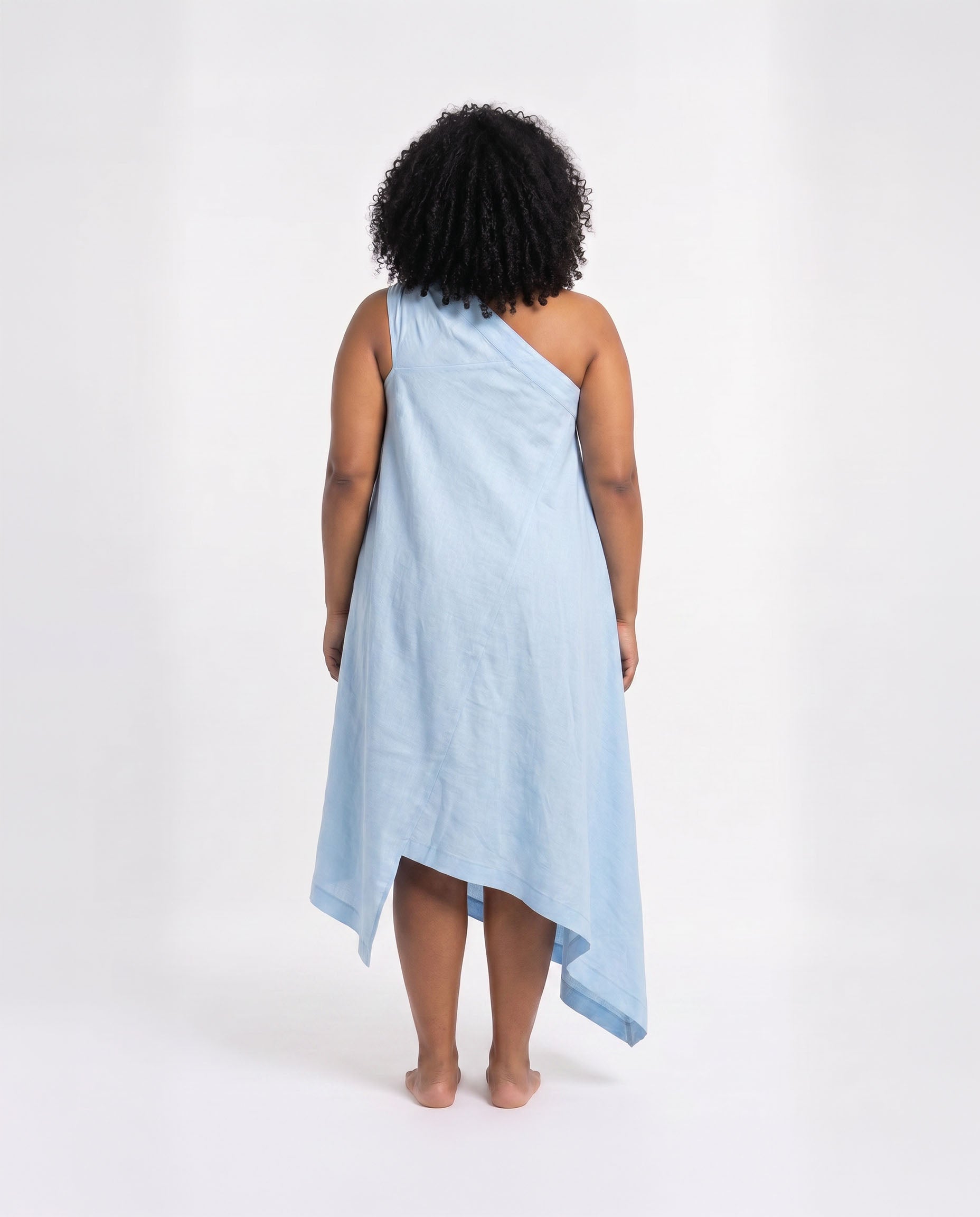 Sky Mist One-Shoulder Dress