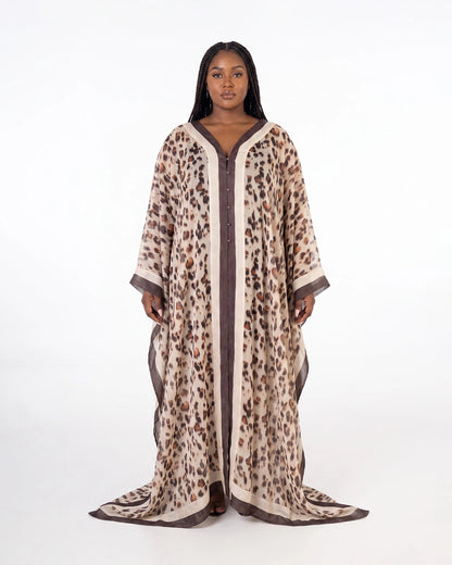 Printed Chiffon Kaftan