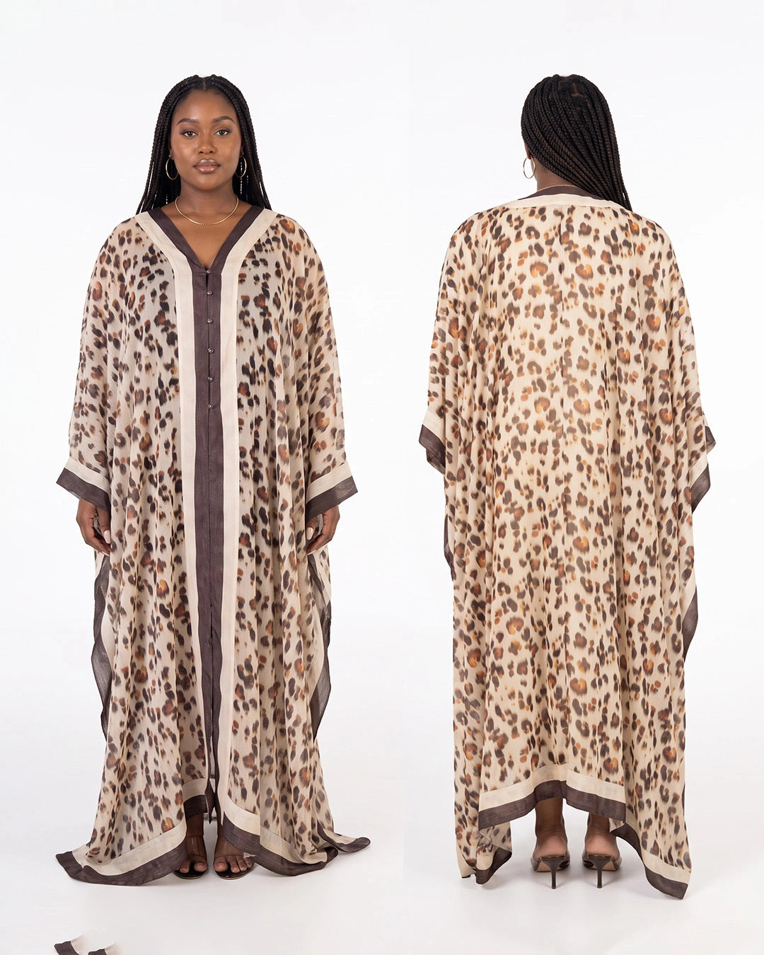 Printed Chiffon Kaftan