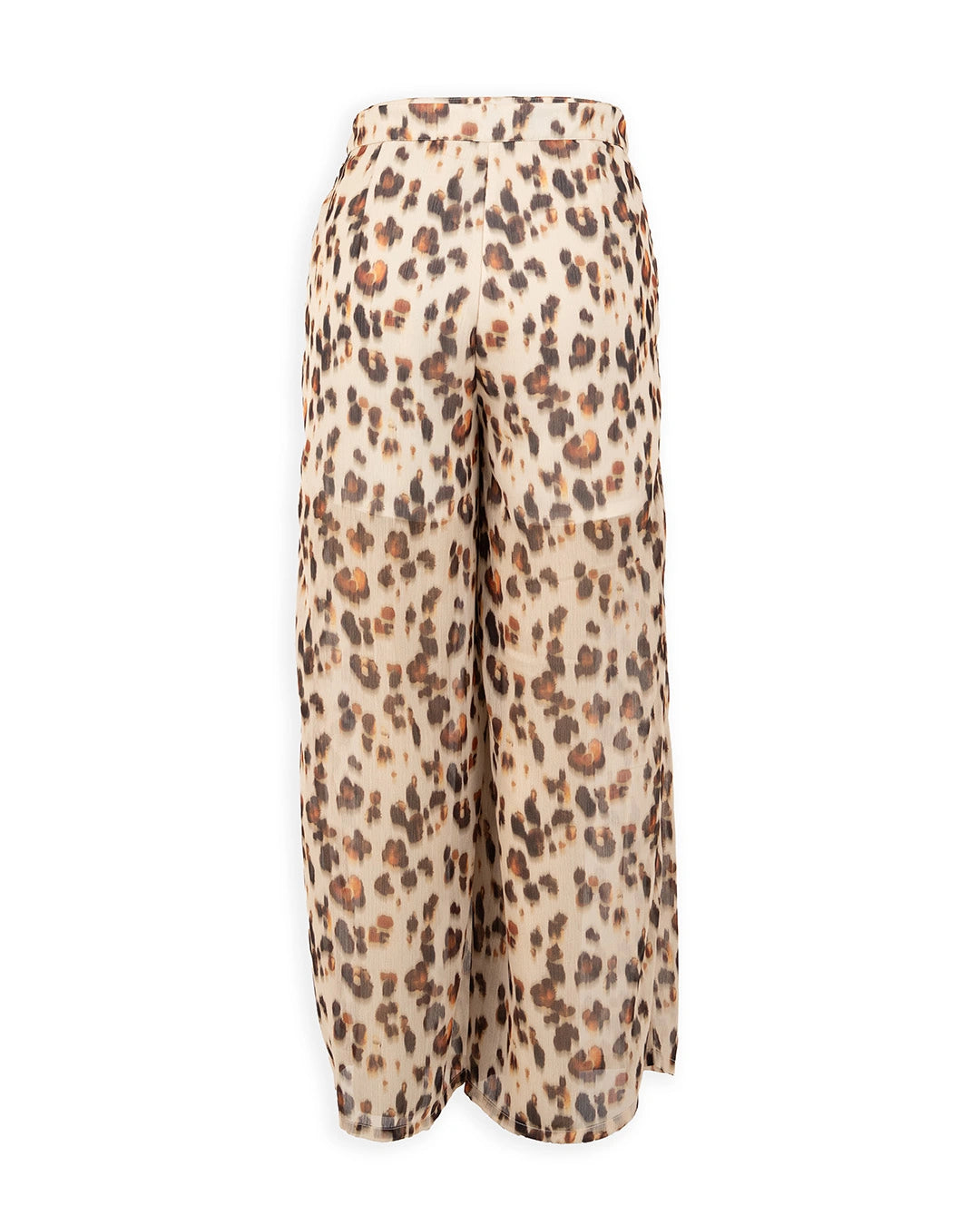 Printed Chiffon Wide-Leg Pants
