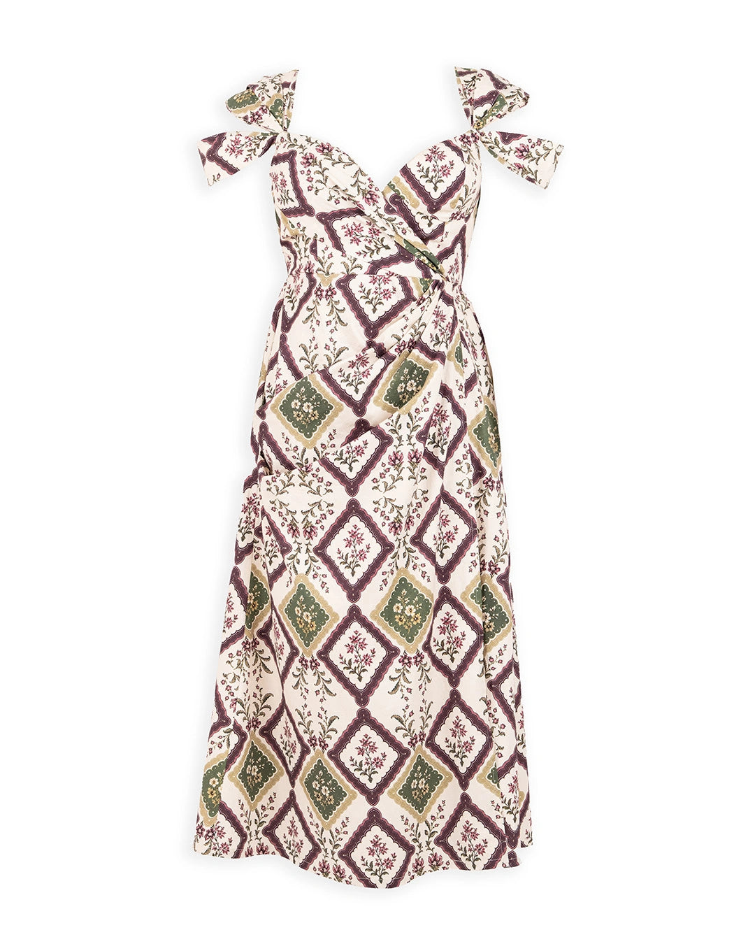 Printed Bardot Maxi Dress