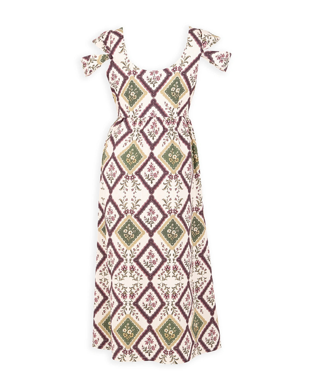 Printed Bardot Maxi Dress
