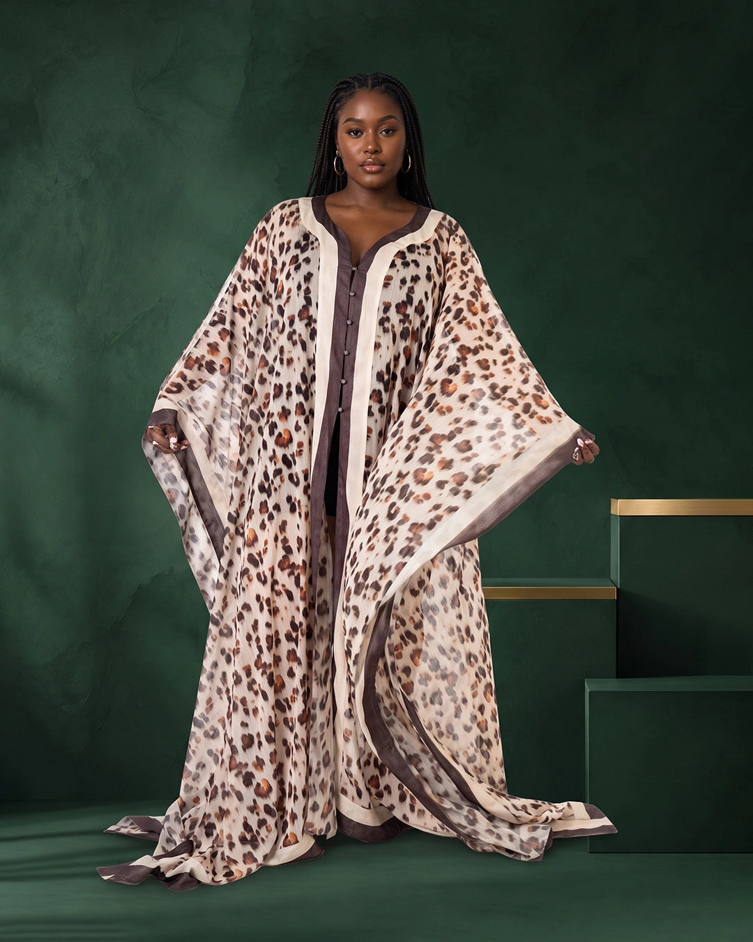 Printed Chiffon Kaftan