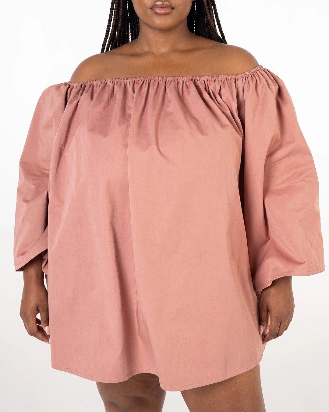 Cotton Satin Short Dress