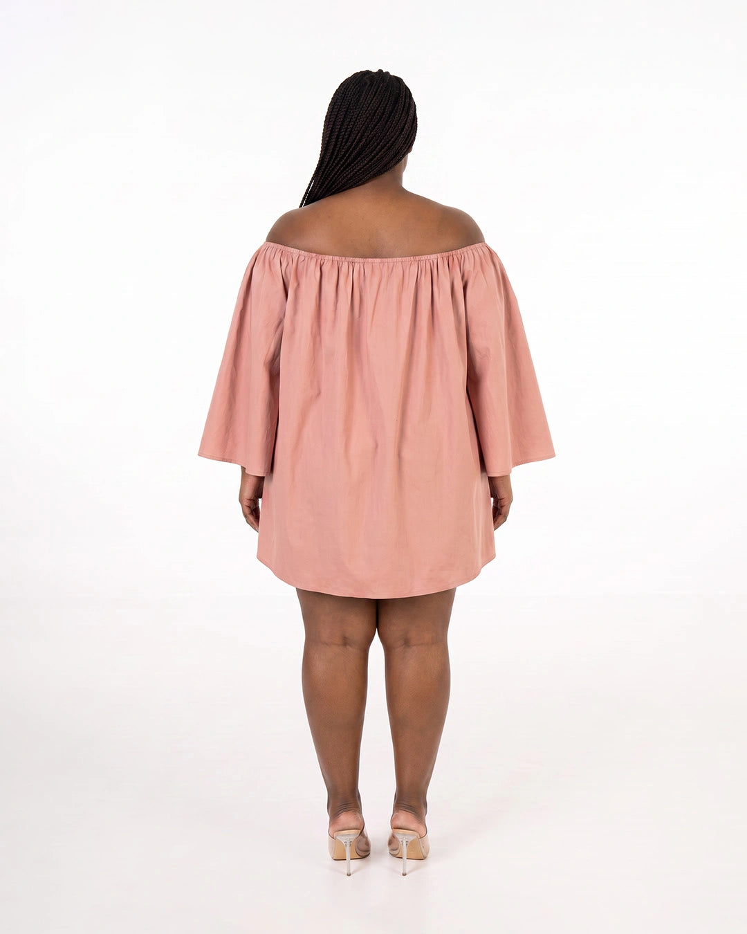Cotton Satin Short Dress